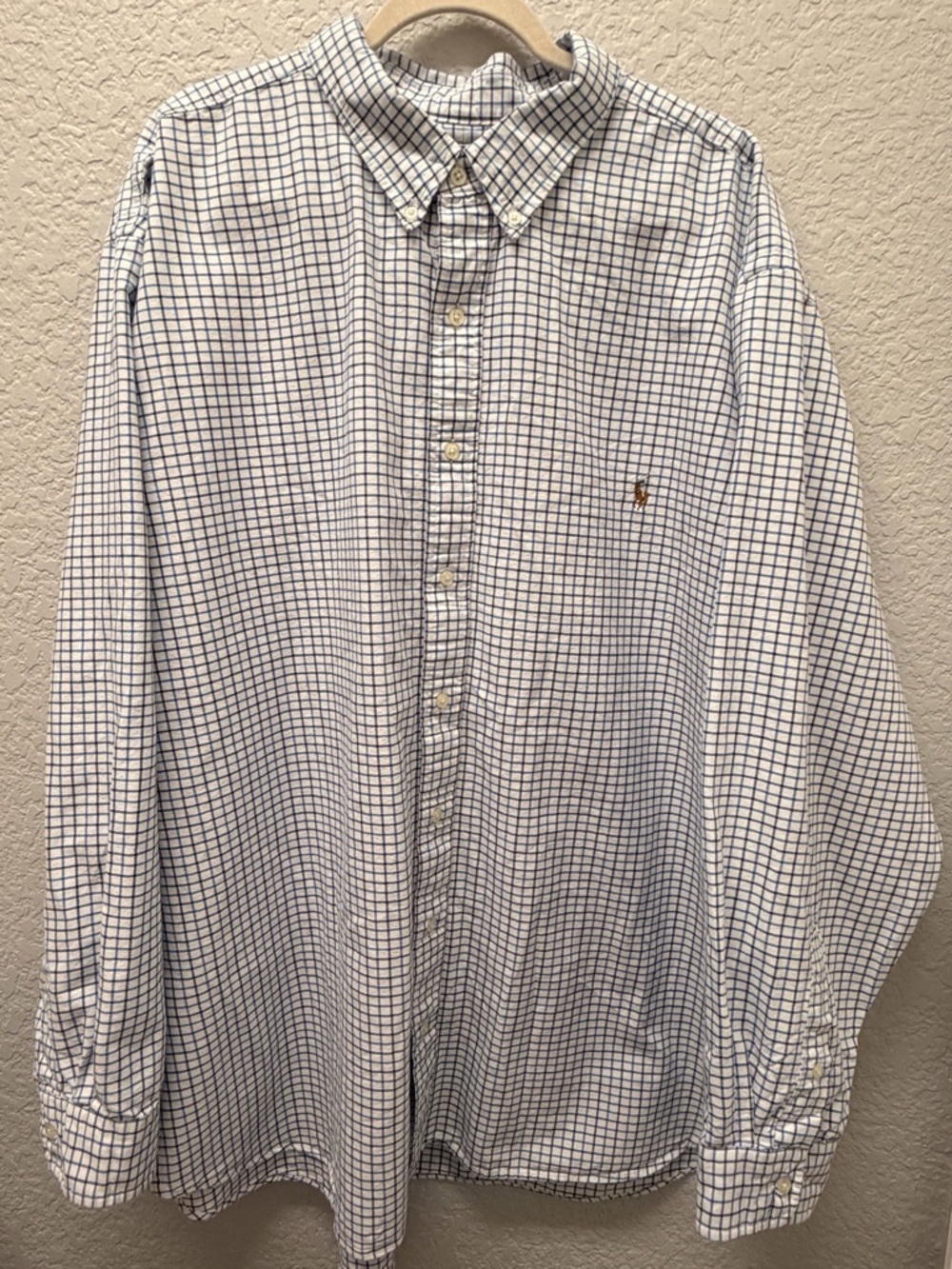 Polo by Ralph Lauren White and Navy Checked Button-Down Shirt